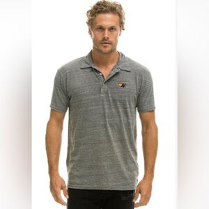 Men’s NWOT Aviator Nation Grey Polo with Logo Sz XL